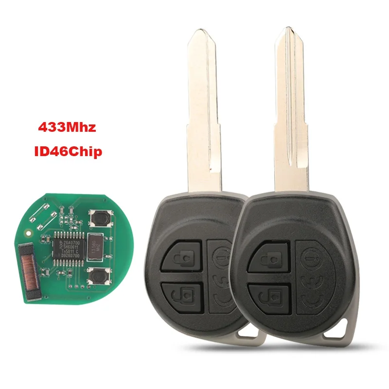 

jingyuqin New Remote Car Key Shell Control For Suzuki Ertiga th 2013 Swift 2011 2016 433Mhz ID46 Chip 2 Buttons