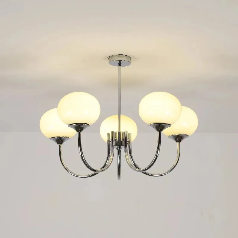 

Light Luxury Bedroom Cream Style Pink Glass Pendant Lights Medieval Creative Personality Restaurant LED Chandeliers Lamp