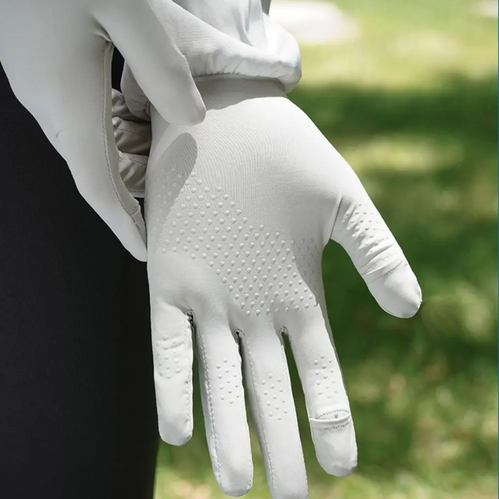 かわいい抗 UV アイスシルク袖手袋 UV 断熱日焼け止め日焼け止めスリーブフリップフィンガーアームカバーサイクリング手袋女性