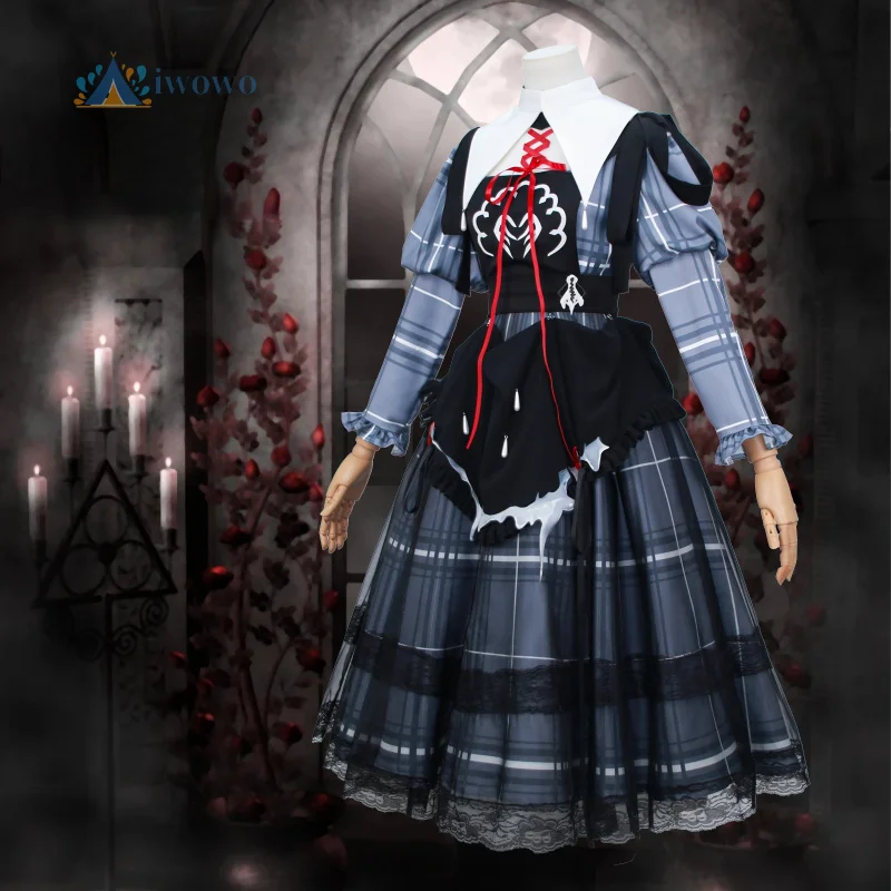 

Game Path to Nowhere Rumina Cosplay Costume Plaid Lolita Dress Uniform Halloween Carnival Party Christmas Play Role Clothes
