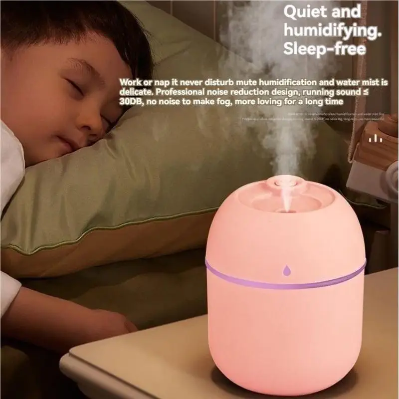 Portable Mini Humidifier, USB Powered Aromatherapy Machine, Silent Operation Humidifier for Bedroom, Living Room, Office Desk, C