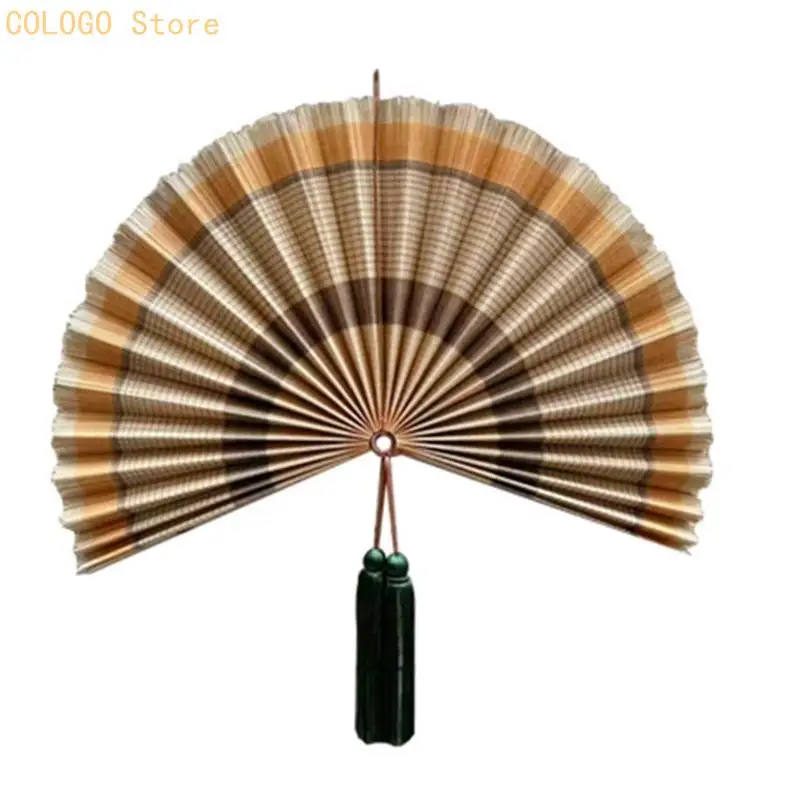 Handwoven Wall Art Fan Hanging Accent with Detail for Entryway Living Room Study and Tea Room Display D0LD