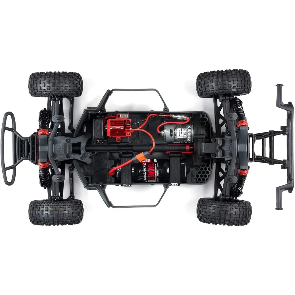 4 x4 V3 MEGA 550 spazzolato Short Course RC Truck RTR (trasmettitore, ricevitore, batteria NiMH e caricabatterie inclusi), blu,