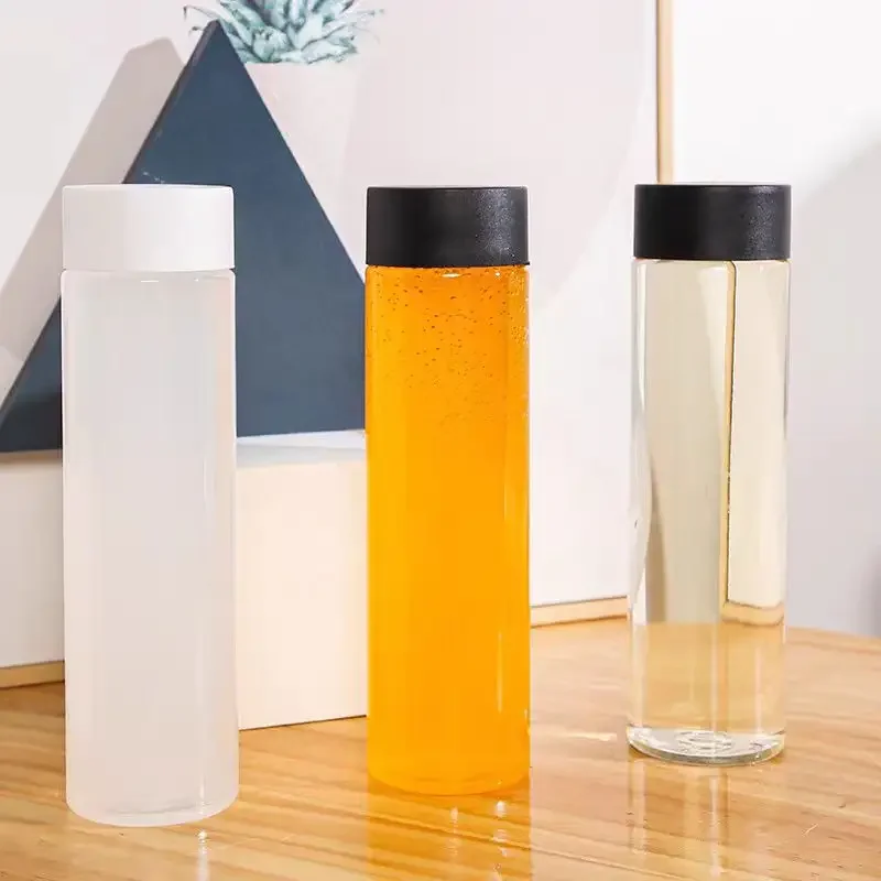 

100pcs 10 OZ Clear PET Empty Plastic Juice Bottles with Black Lids 300ml Smoothie Bottle for Coffee Milk Beer Homemade Beverages