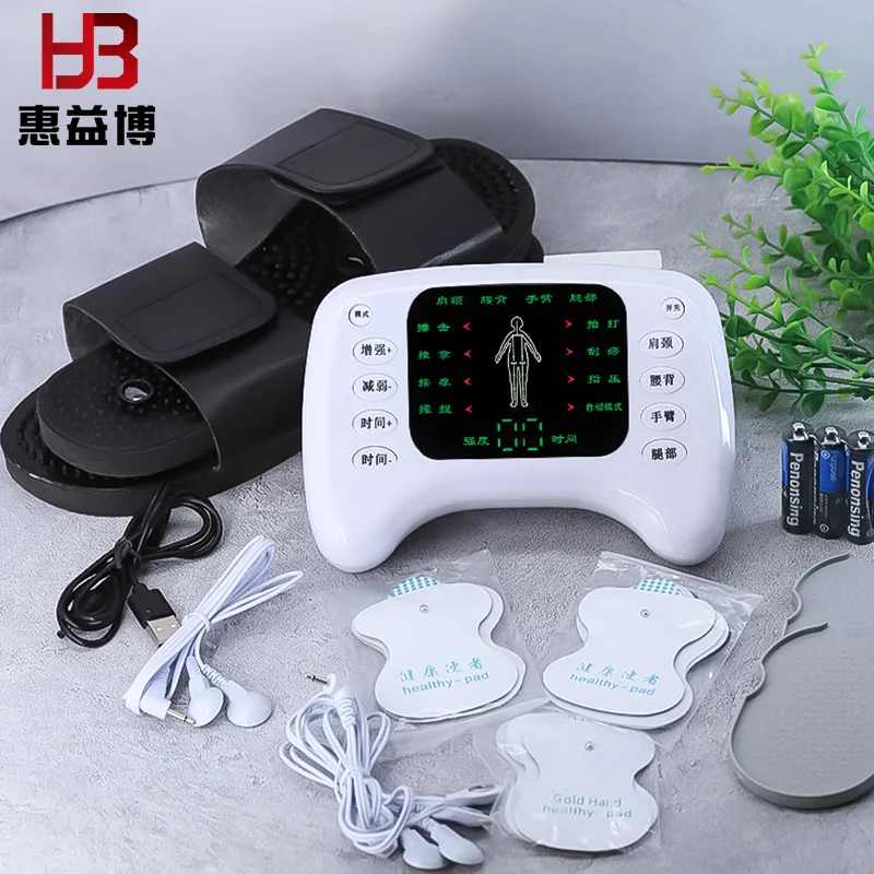 

Wholesale cross-border color screen pulse massager, multi-functional color screen meridian massager, dual output color screen ph
