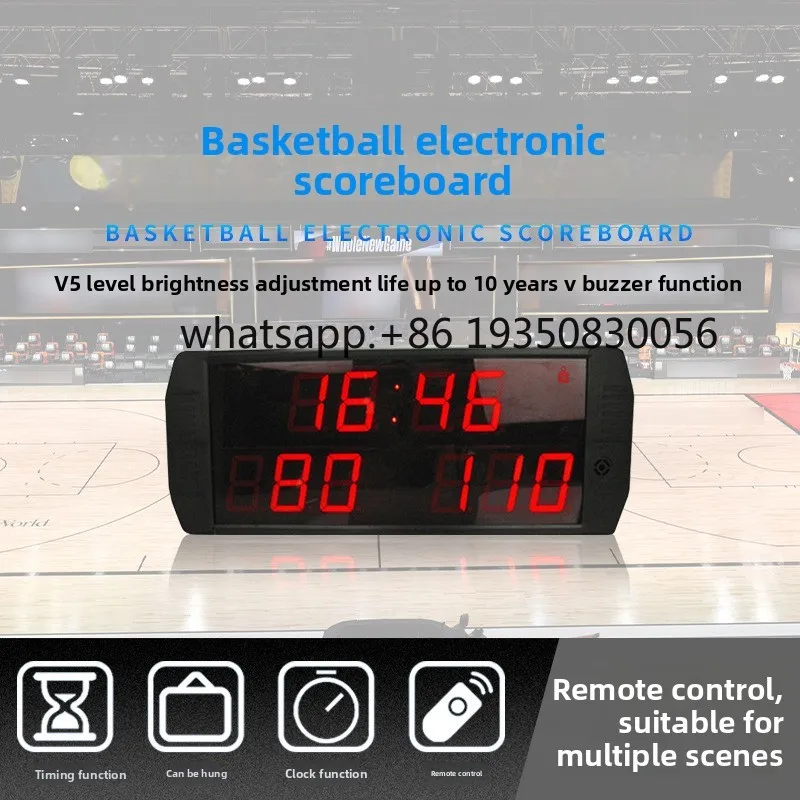 Multi-Functional Indoor Sports Counters for Basketball Table Tennis Volleyball Portable Basketball Timer Scoreboard for Various