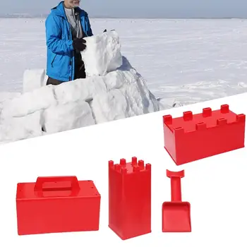 4 Pezzi Modello di Castello di Sabbia Creatore di Costruzione di Mattoni di Neve, Gioco con Sandbox Fuori Spiaggia e Giocattolo di Neve, Blocco di Costruzione di Neve per Bambini