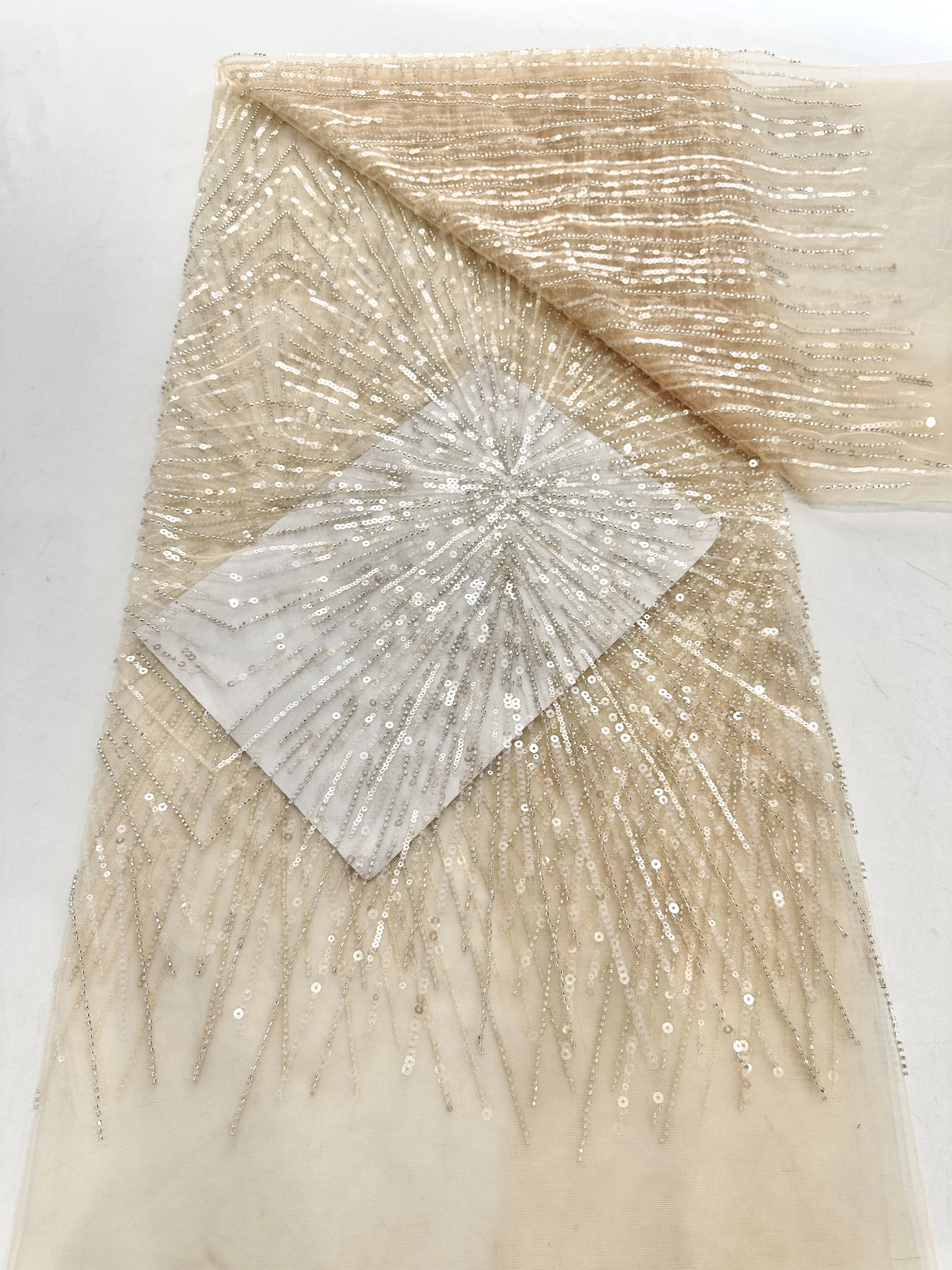 Французская роскошная кружевная ткань ручной работы, африканские фиолетовые вышитые бусины с блестками, модная нигерийская кружевная ткань для шитья