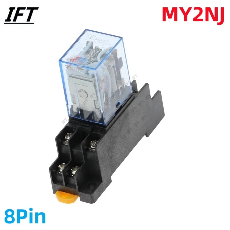 

MY2P HH52P MY2NJ Relay Coil General DPDT Micro Mini Electromagnetic Relay Switch with Socket Base LED AC 110V 220V DC 12V 24V