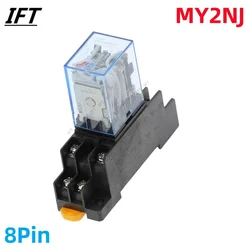 MY2P HH52P MY2NJ Relay Coil General DPDT Micro Mini Electromagnetic Relay Switch with Socket Base LED AC 110V 220V DC 12V 24V