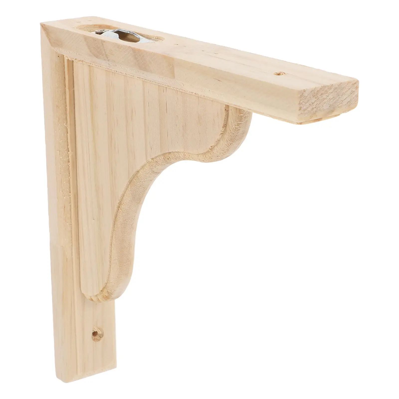 

Sturdy Natural Solid Wood Triangular Shelf Support Brackets Corner Wall Rack Hardware Mounting Braces Decorative Bracket