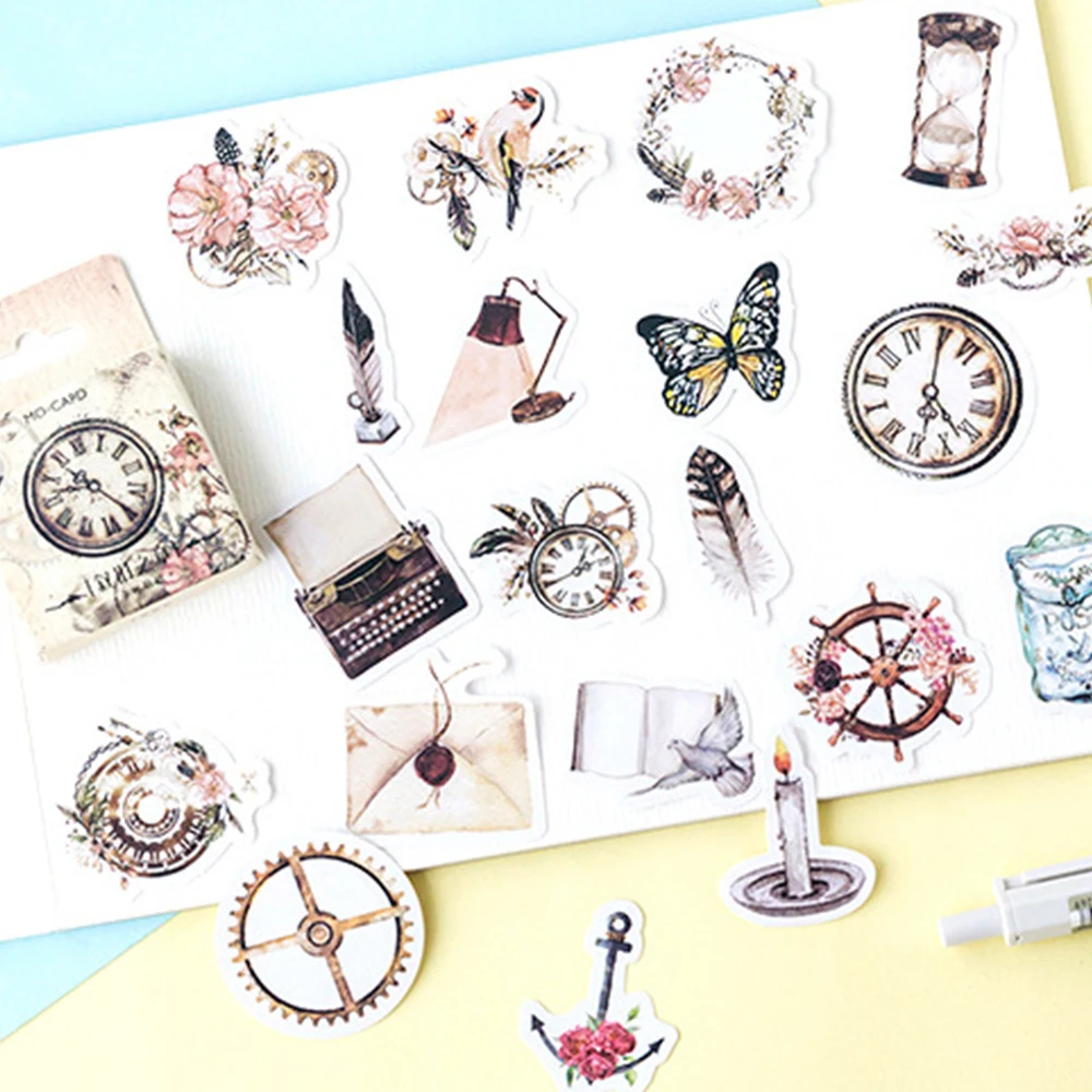 Journal Travel Adhesive Paper Crafting Paper Stickers Scrapbooking Decal Label Graffiti