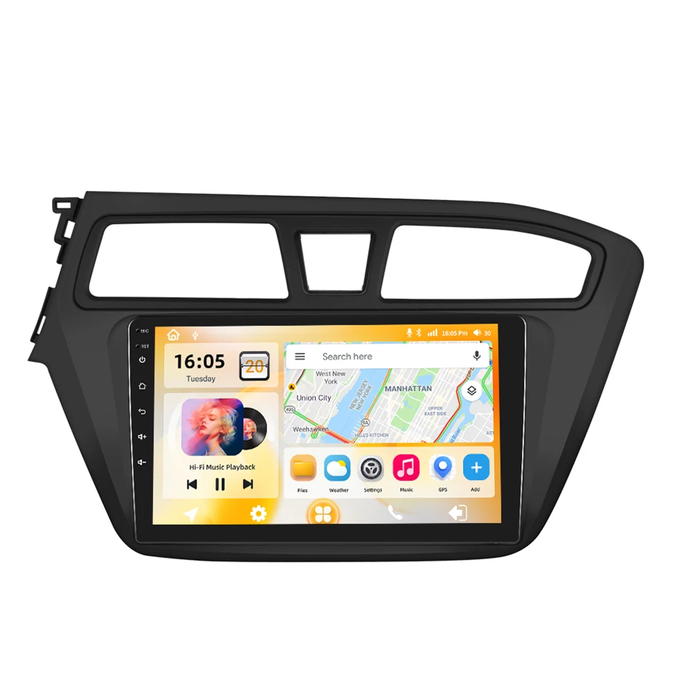 Podofo Qualcomm 8-Core 2din Android Autoradio für Hyundai I20 2015 2016 2017 Kabelloses Carplay DSP WIFI RDS GPS FM BT Autoradio