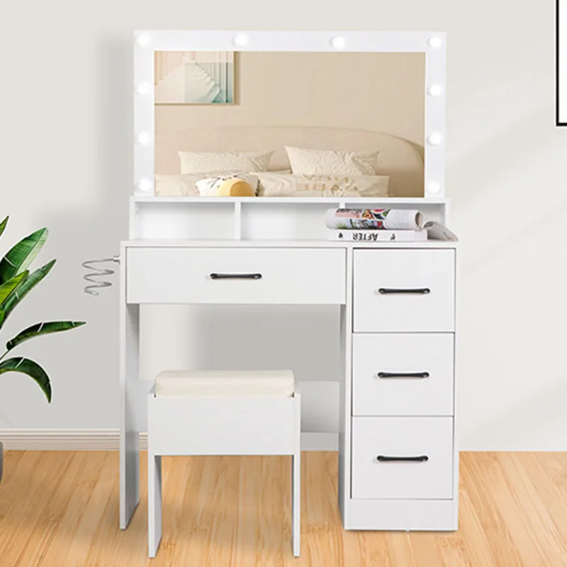 Interior Fashion Vanity Table Modern Aesthetic Luxury Design Save Space Dressing Table Big Size Penteadeira Salon Furniture