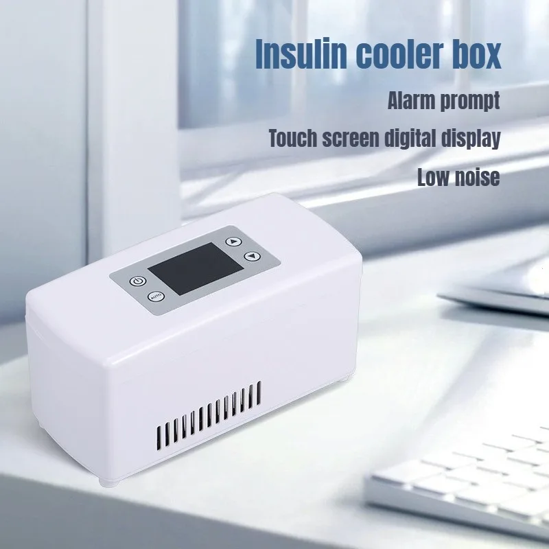 Portable Insulin Medicine Refrigerator 2-18°C Intelligent Temperature Control Digital Screen Mini Medicine Cooler Box for Travel