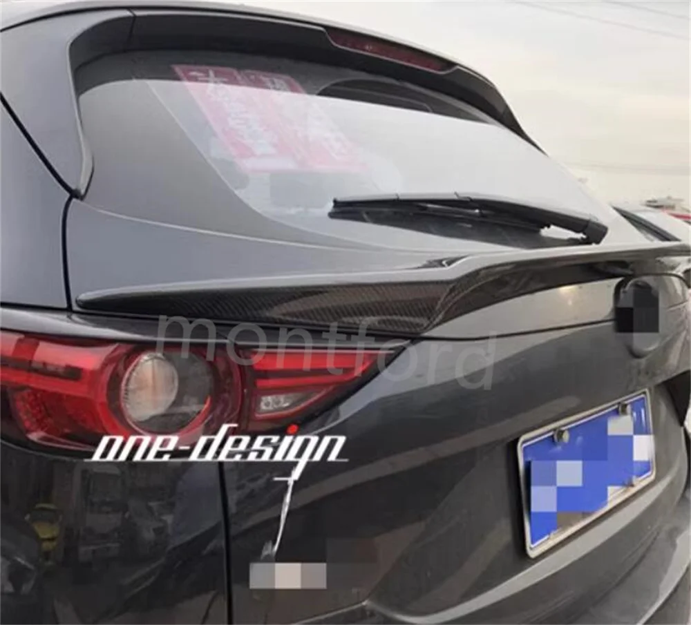 For Mazda CX-5 CX5 2018 2019 2020 2021 2023 Rear Middle Spoiler Wing Carbon Fiber Trunk Lip Wing Black White Spoiler Car Styling view 5