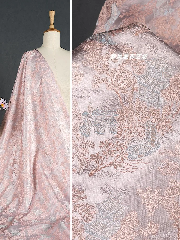 Jacquard Fabric Imitating Song Brocade Vest Fashion Chinese Style Clothing Diy Material Wholesale Cloth for By The Meter