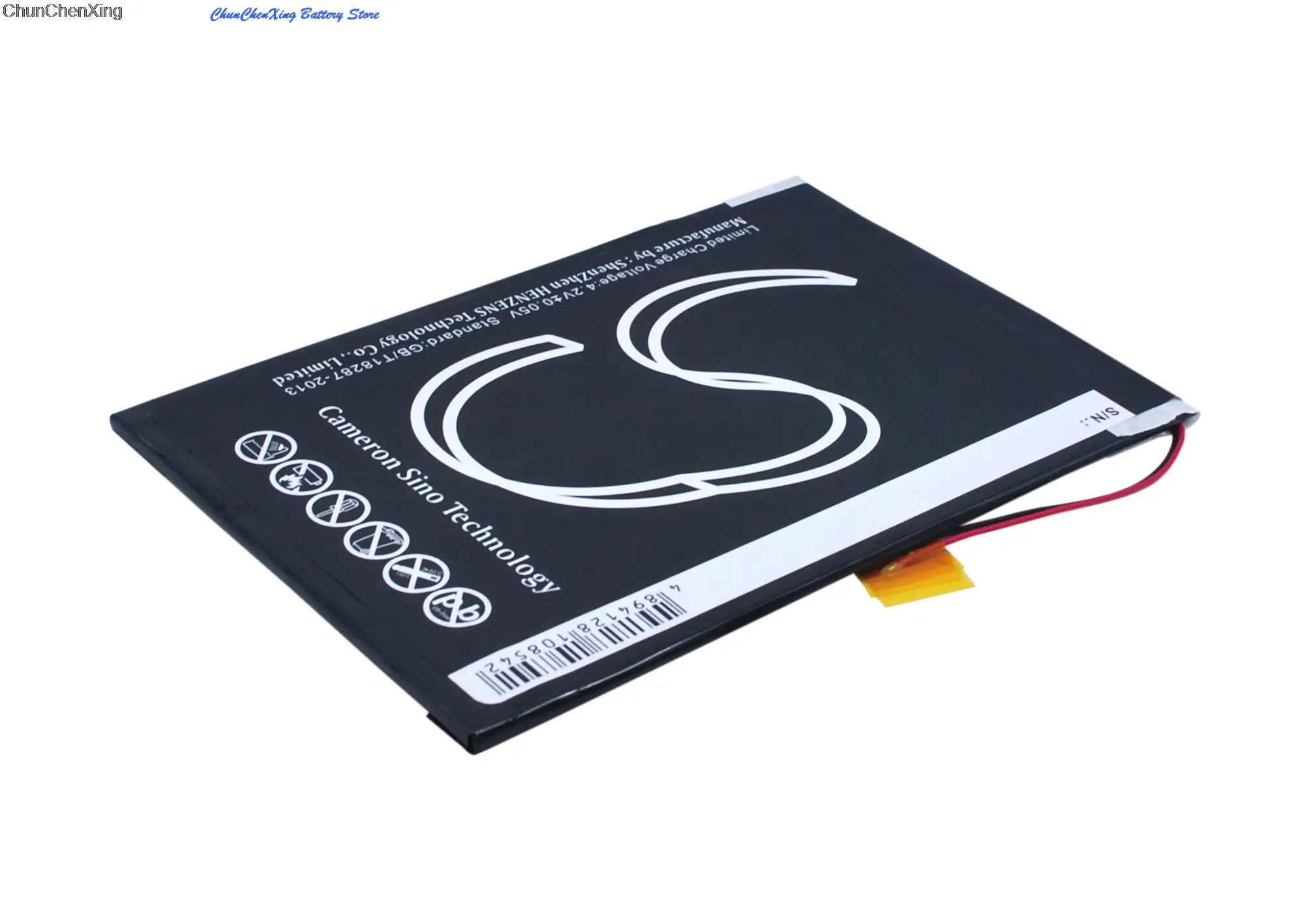 Cameron Sino 3750mAh Tablet Battery 1ICP3/90/128 1S1P for Nuvision 10.1