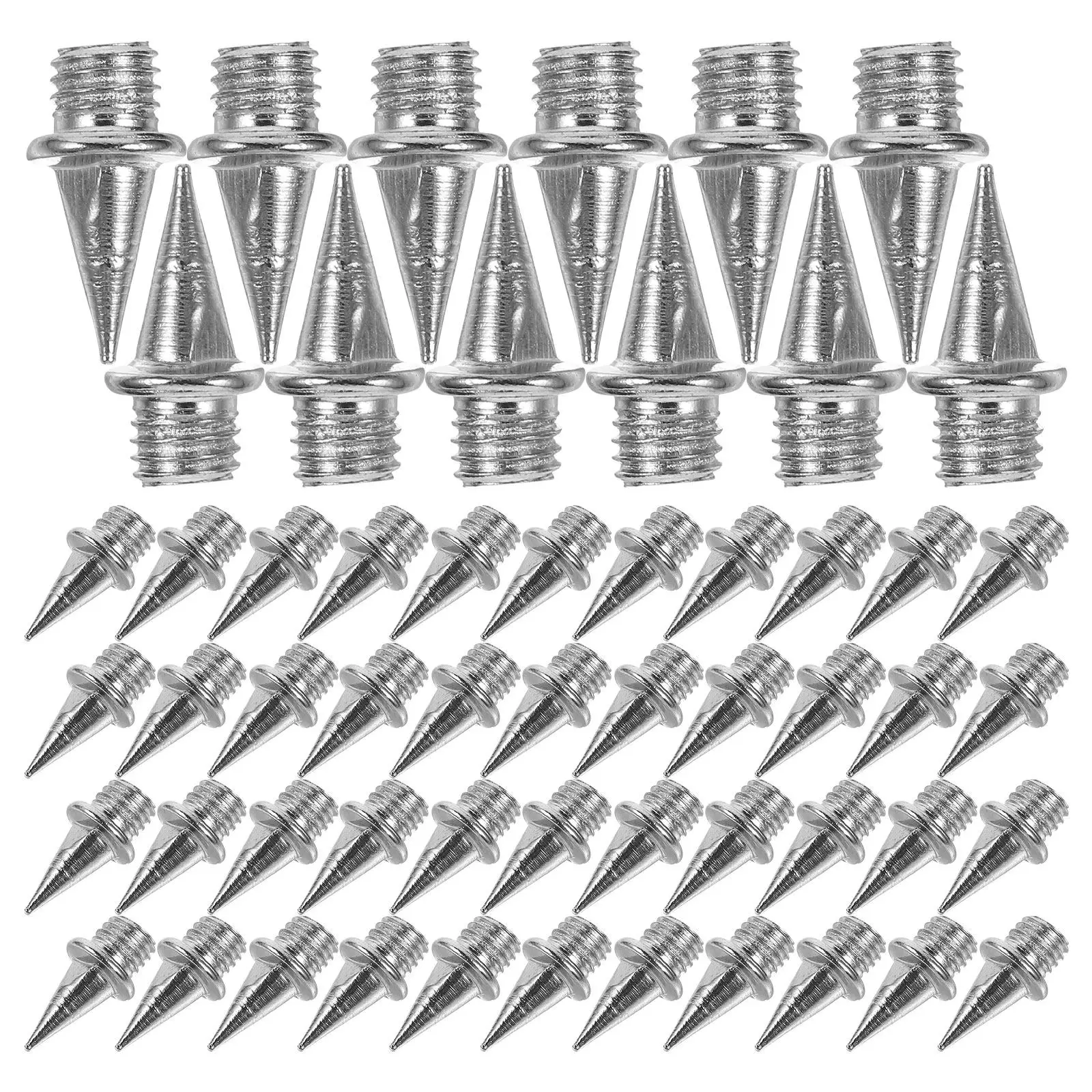 110Pcs Metal Track Spikes Hard Steel Lightweight Cone Design Grip Enhanced Running Spikes for Plastic Track Long Jump Field