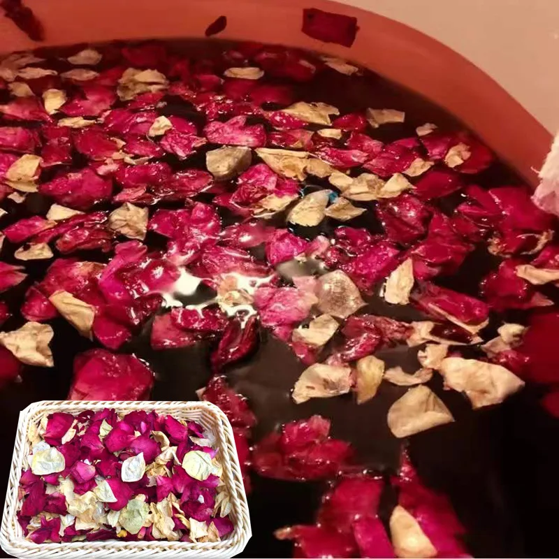 Petali di bellezza per il bagno di petali secchi di rosa del piede di fiore sfuso da 100 g