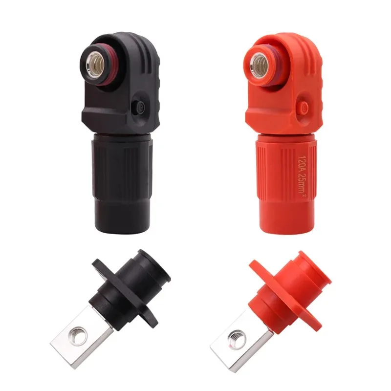 60A~350A IP67 High Current Through Wall Connector Single Core Lithium Battery Power Terminal Plug Socket