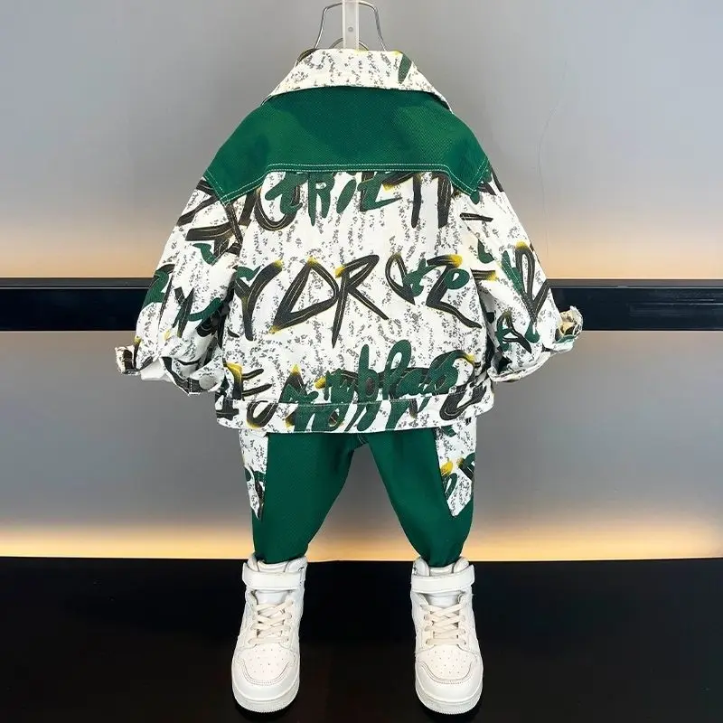New Spring Autumn Fashion Boy Clothes Sets Fo Children Boys Jacket Pants 2Pcs/Toddler Casual Clothing Kids Tracksuits