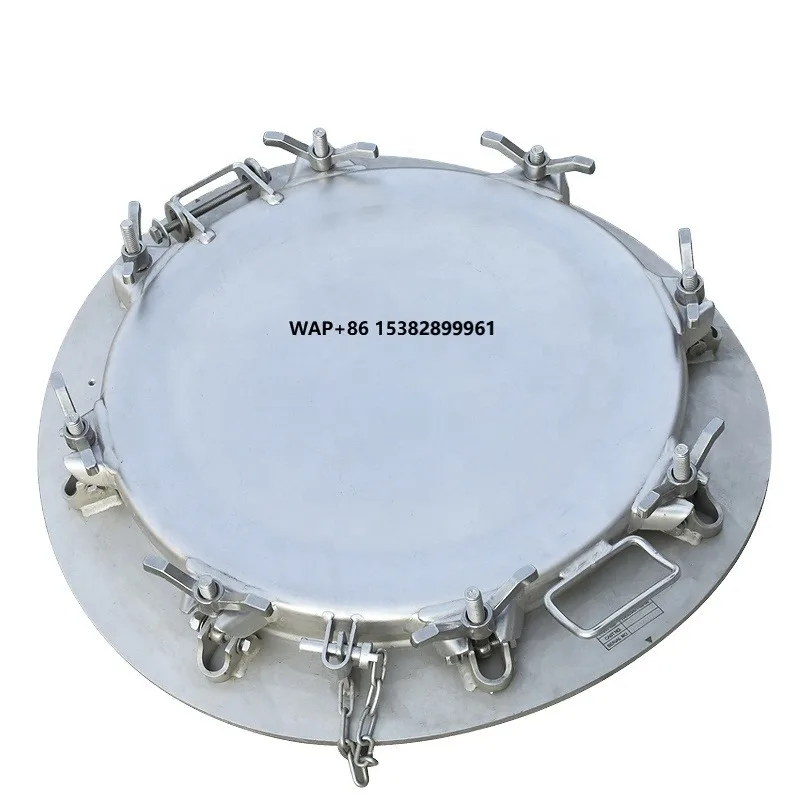 DN500 Stainless Steel 304 Atmospheric Pressure Manhole Cover for Chemical Liquid Tank Truck