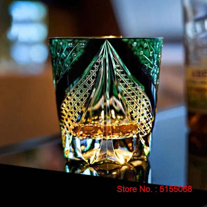 Chinese Style Zodiac Snake Edo Kiriko Crystal Cup Guardian Snake Wineglass Liquor Whisky Glass Brandy Snifter Top Souvenir Gifts 6