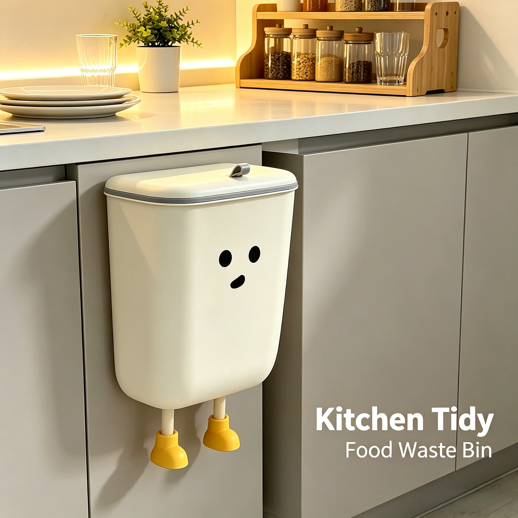 سلة مهملات لطيفة بتصميم كرتوني - مراجعة Commercial Kitchen Bin وسعره