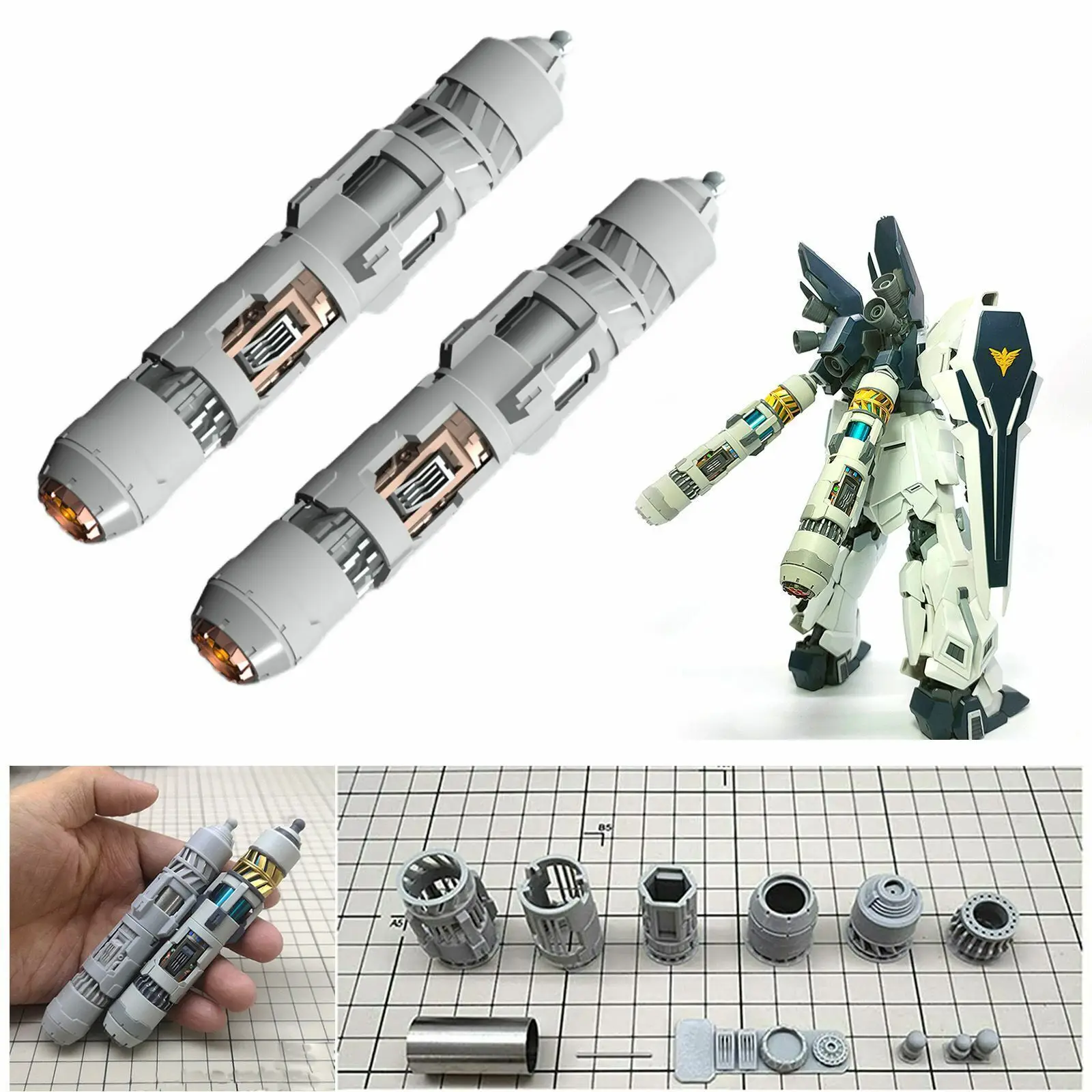 2Pcs Fuel Tank Kit Replacement Parts For HG 1/144 Nightingale For MG 1/100 Sazabi ver ka For MG 1/100 Sinanju Stein ver ka Model