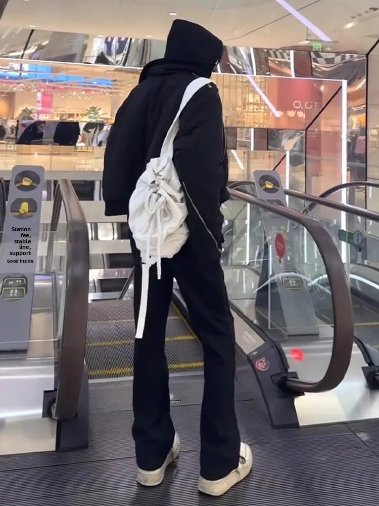 

Мужские джинсы American High Street Vibe из плотного денима, зимние, прямого кроя, молодежные, модные