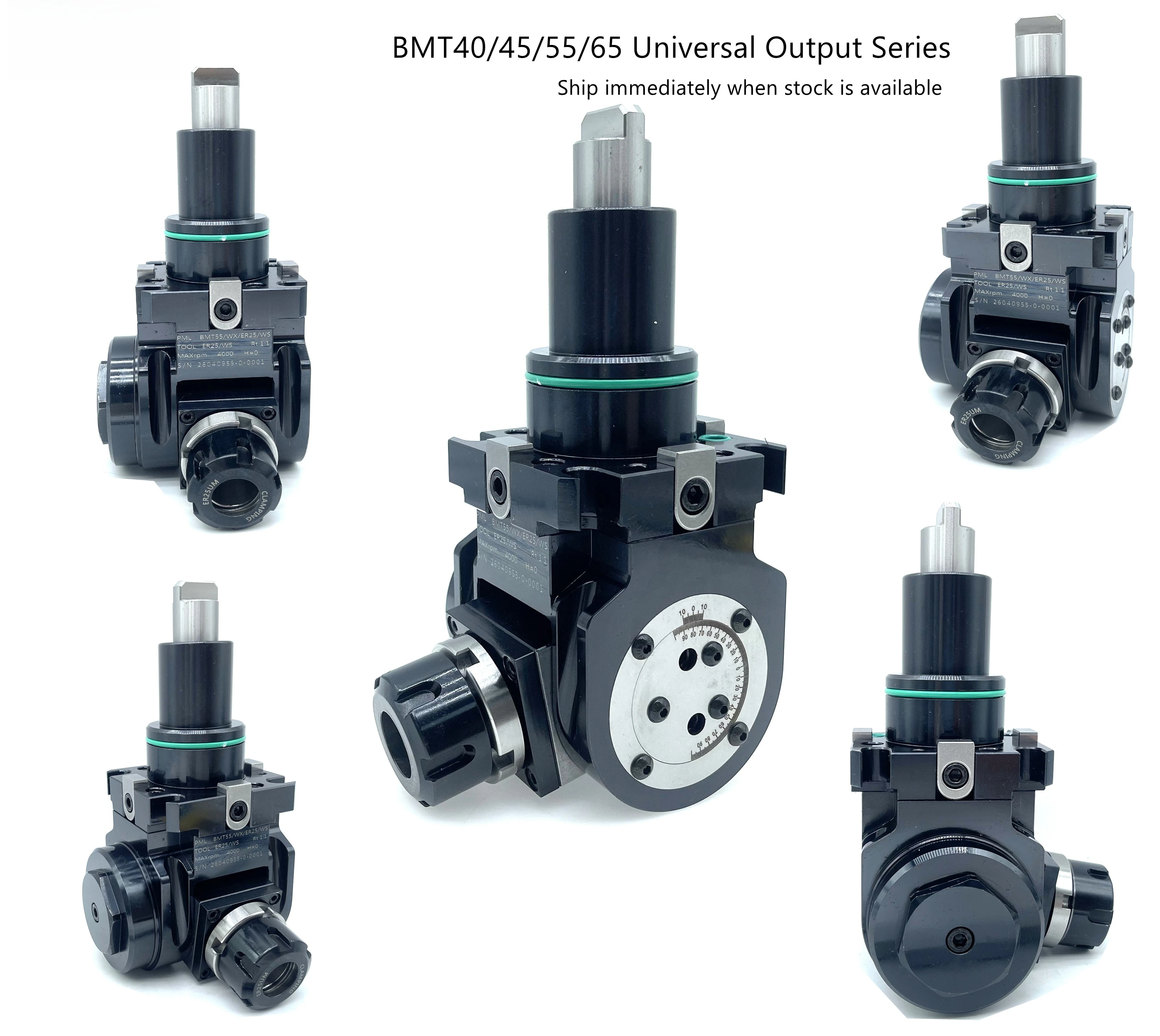 Chinese LWEIER BMT40 45 55 65 Universal Output Power Head with Adjustable Angle for Tool Holder