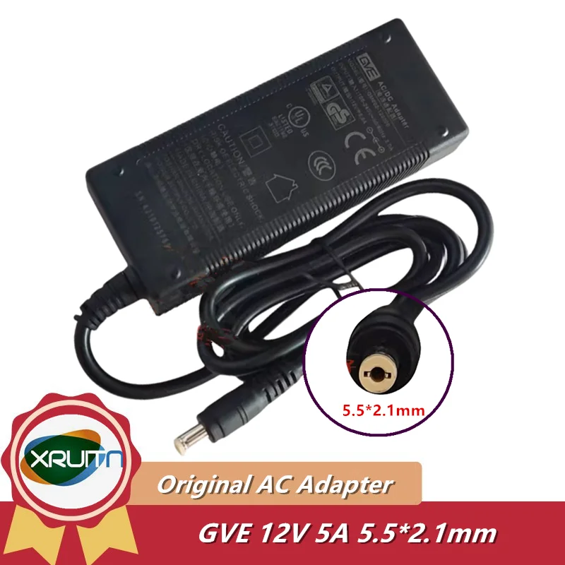 

Genuine GVE 12V 5A 60W GM602-120500 AC/DC Adapter Charger for Current USA Orbit Marine 12V GM602-120500 Power Supply