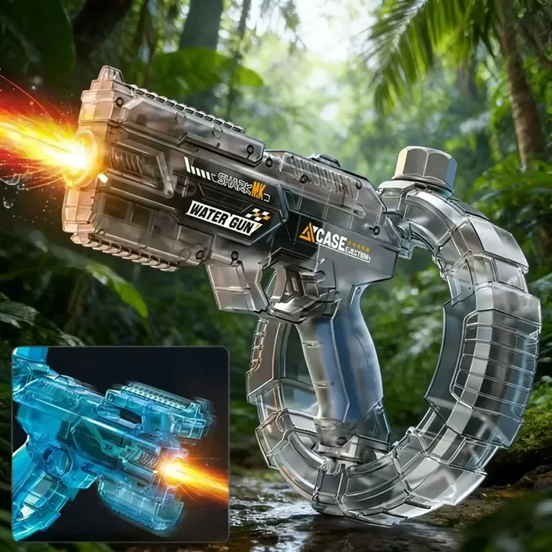 

Мощный электрический водяной пистолет с автоматическим всасыванием воды, летняя игрушка для бассейна на открытом воздухе для взрослых