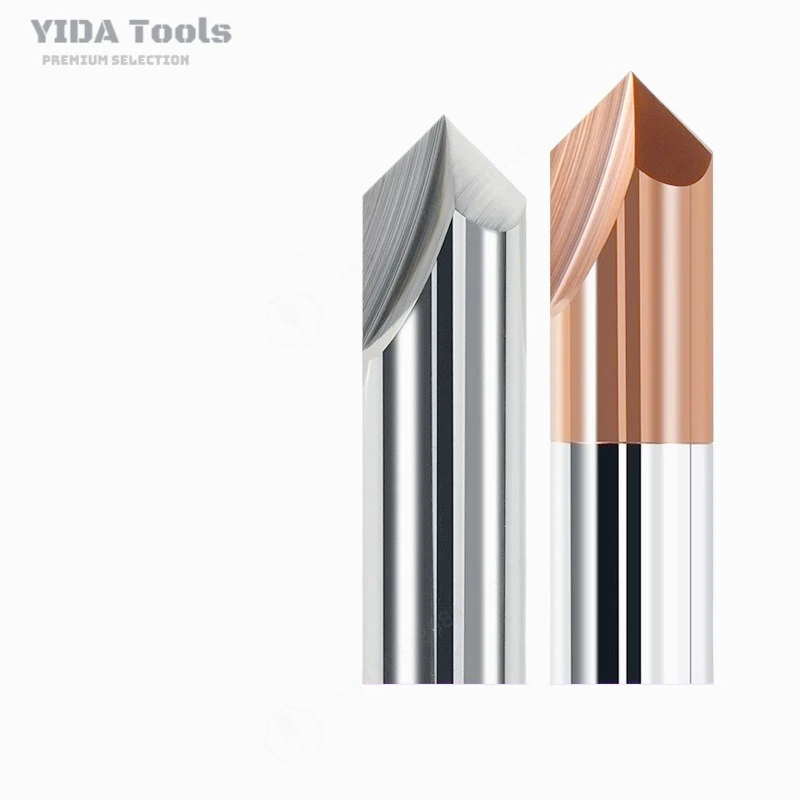 55 Degree 3 Flutes Aluminum Steel Chamfer Mill 90 120 Degree Straight Groove CNC Machining Center Milling Cutter