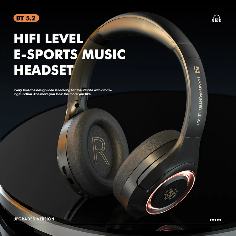 Wireless Bluetooth Headphone with Noise Cancellation HiFi Stereo Sound Mic Deep Bass Over Ear Headset for PC Game Travel Class