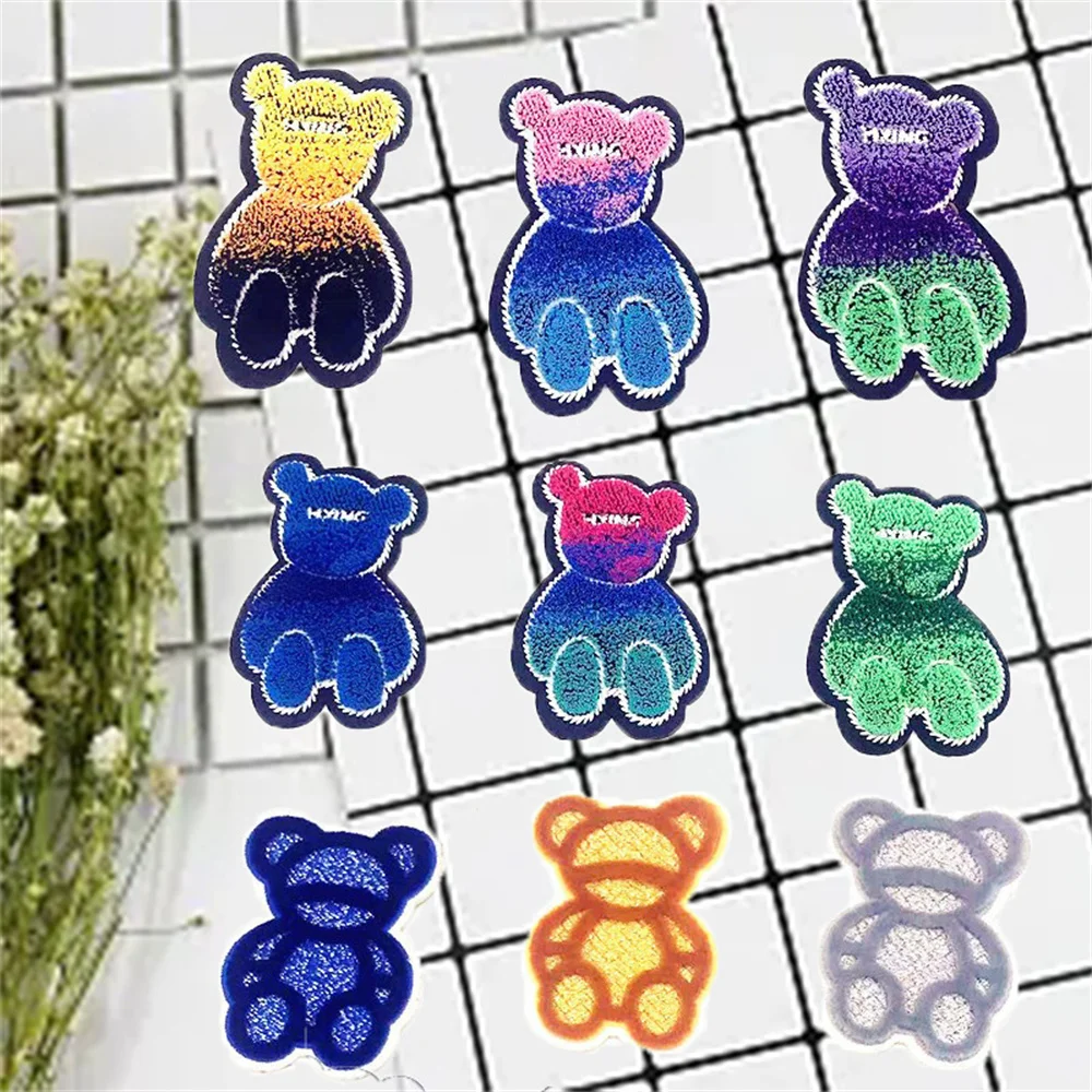 

Bear Rugby Bow Tie Smile Heart-shaped Icon Toothbrush Embroidery Applique Patch For Clothing DIY Iron on Badges on the Backpack