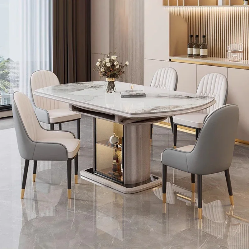 Kitchen Furniture Dining Tables Table Restaurant Kitcjen Dinning Sets Home Set Household Light Luxury Salon Furniture Room Small