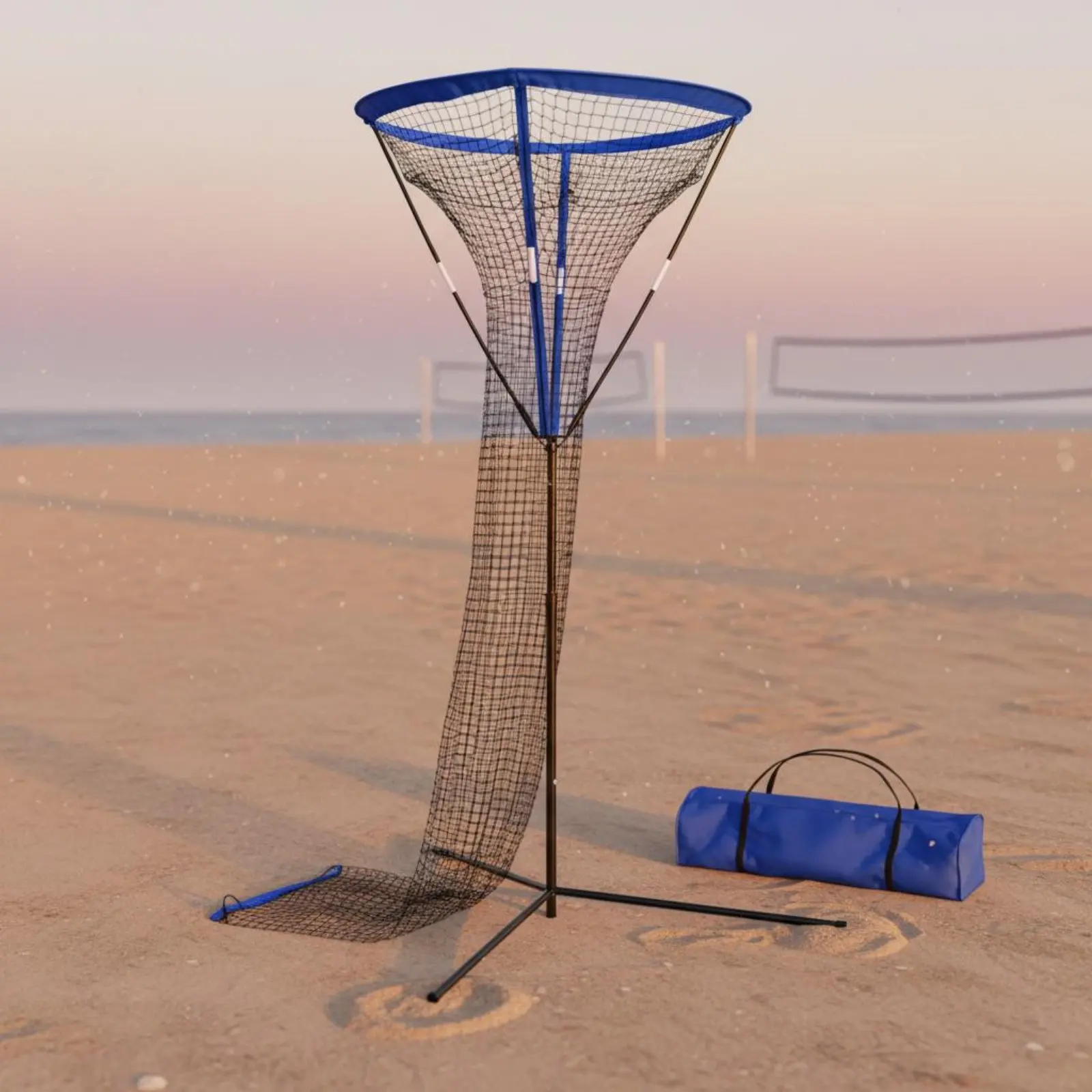 

Beach Volleyball Training Net Easy Storage Portable Volleyball Practice Net Sports Equipment Long-Lasting Iron Pipe Heavy Duty