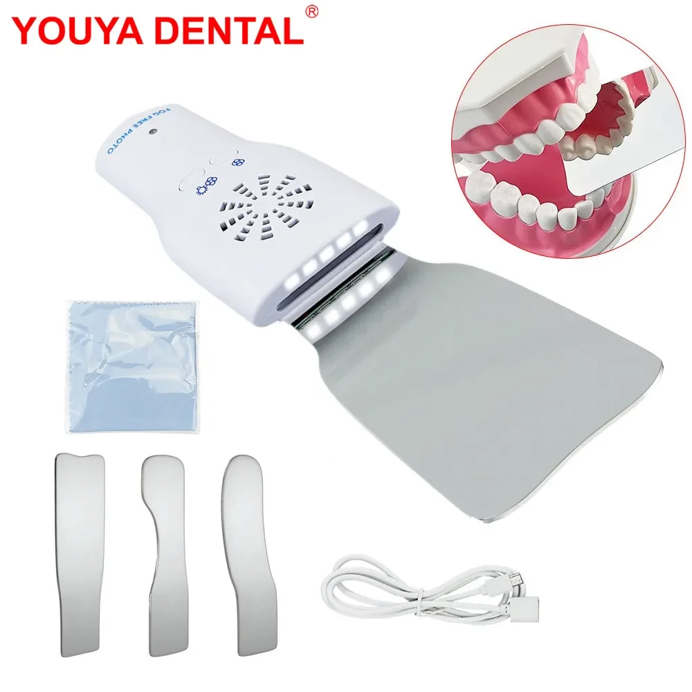 Dental Oral Photography Mirrors Defog Intraoral Fog Free Orthodontic Double Sided Mouth Mirror With Light And Defogger Reflecter