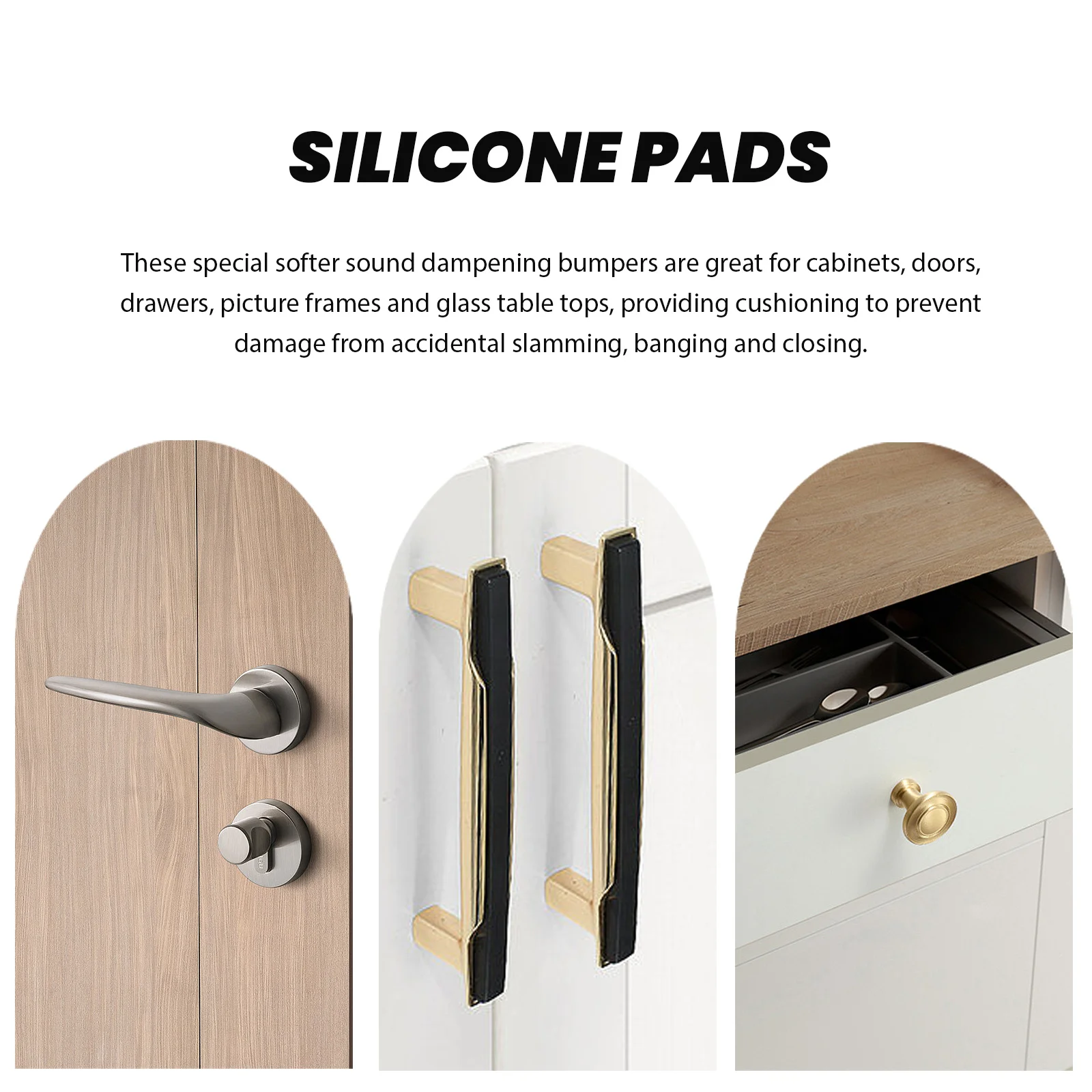 

50Pcs Anti Collision Door Sticker Soft Silicone Self Adhesive Bumper for Cabinets Drawers Walls Noise Reduction Pad