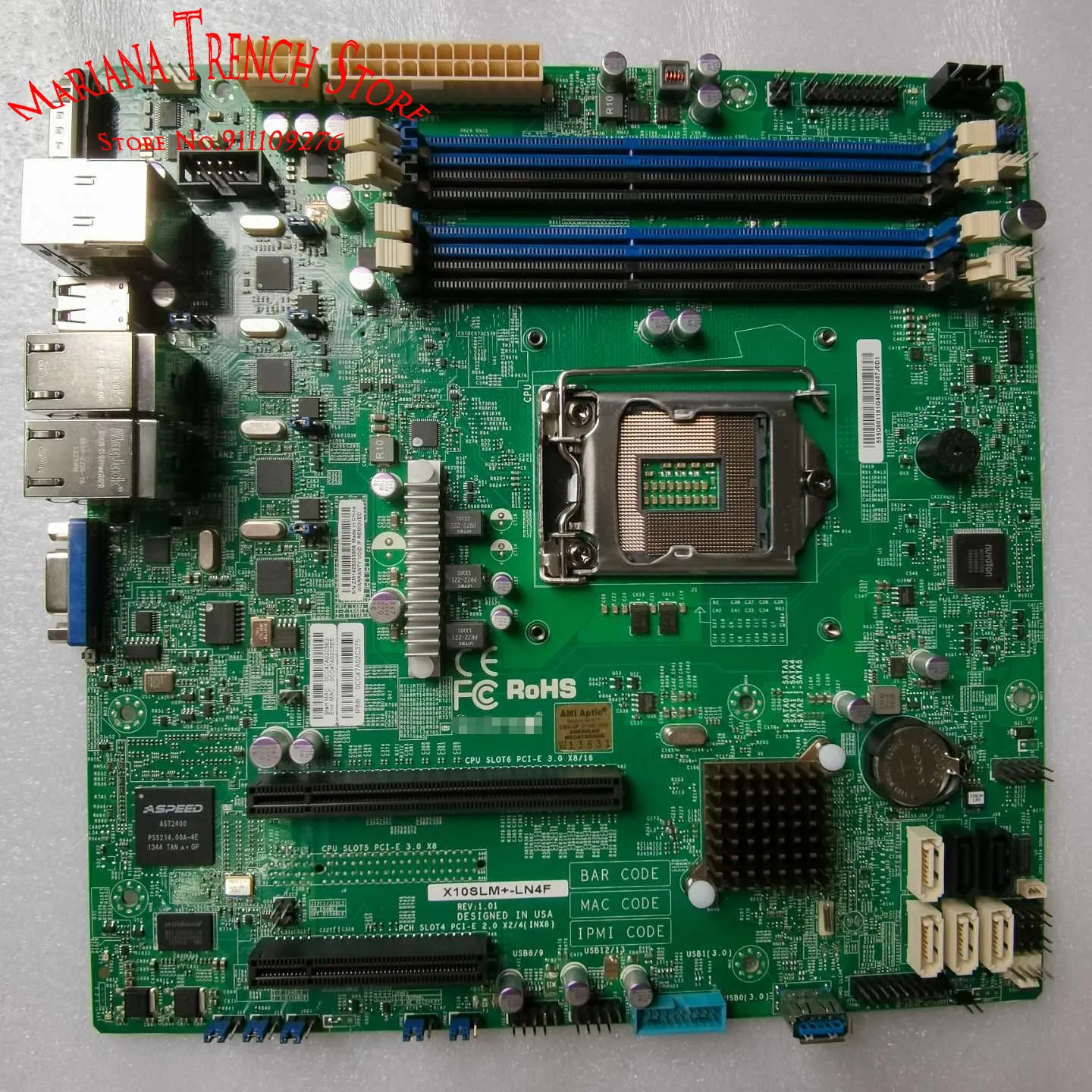 X10SLM+-LN4F for Supermicro Motherboard LGA1150 E3-1200 v3/v4 4th Gen. Core i3 DDR3 ECC Quad Gigabit Ethernet LAN Ports