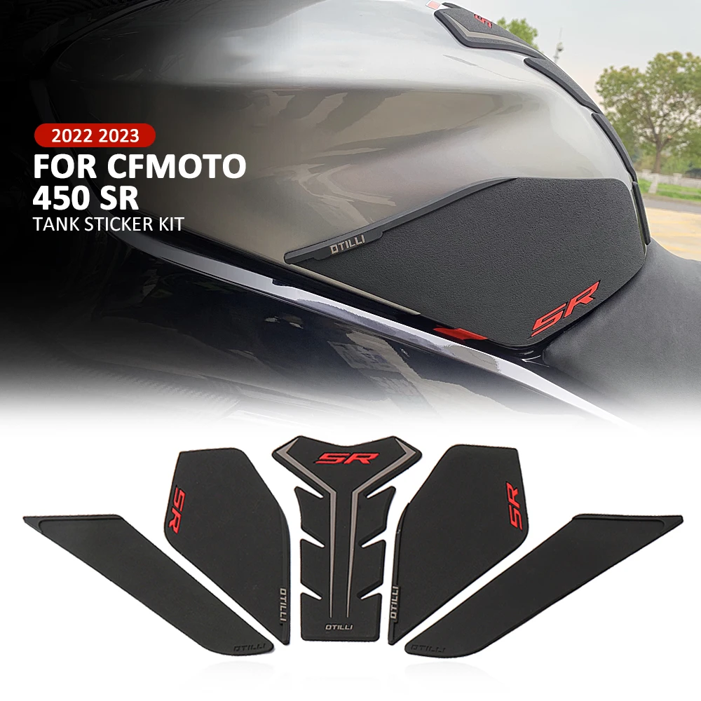 

Motorcycle Accessories Tank Pad Sticker Gas Fuel Protector Decal With Logo For CFMOTO 450 SR 450SR 450sr 450Sr 2022 2023