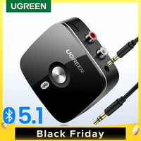 UGREEN Bluetooth RCA Receiver 5.1 aptX HD 3.5mm Jack Aux Wireless Adapter Music for TV Car RCA Bluetooth 5.0 3.5 Audio Receiver