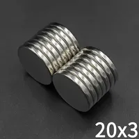 5/10Pcs 20x3 Magnet Super Powerful Small Round Permanent Disc Magnetic 20*3 for Fridge, DIY, Building, Scientific, Craft