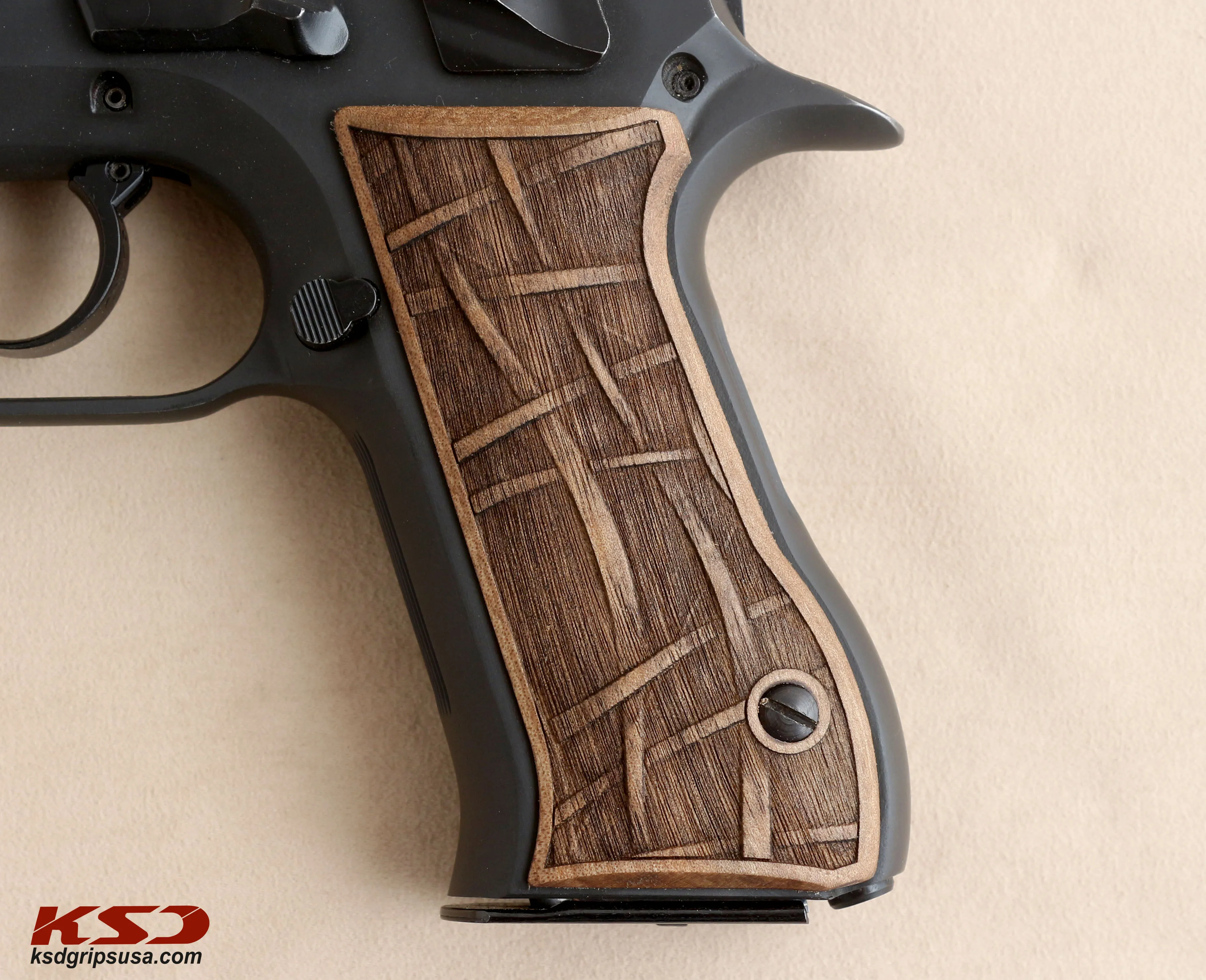 KSD Brand Jericho 941 F / FS Compatible Walnut Grips Lines