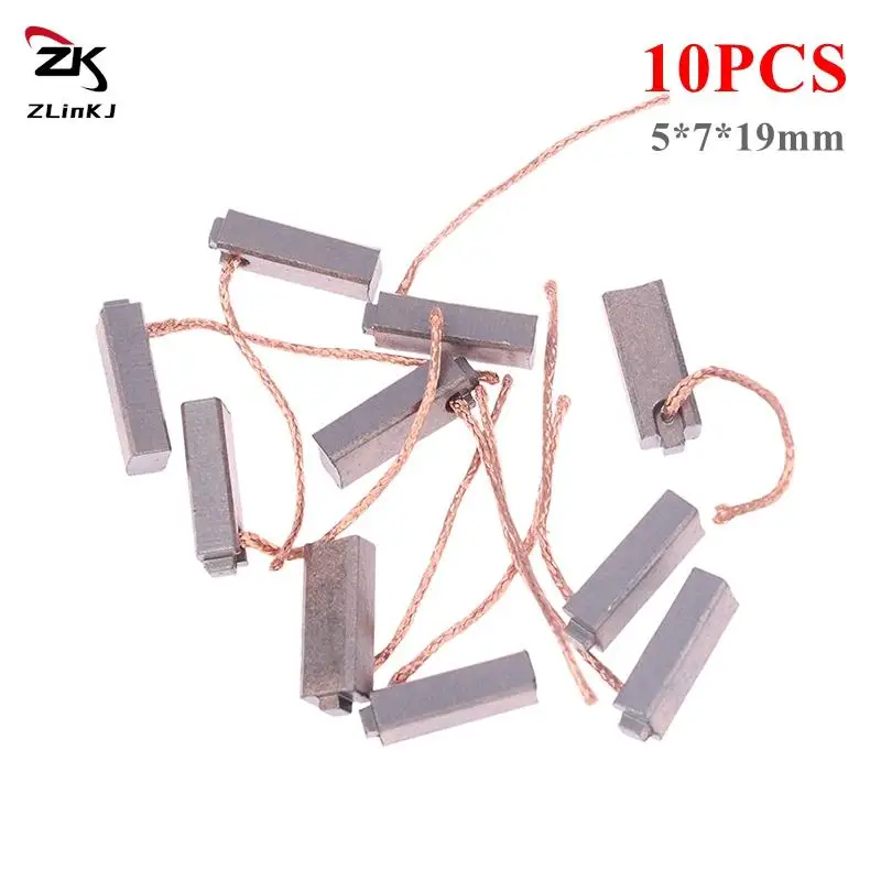 10/30/50Pcs 5*7*19mm Copper Electric Generator Carbon Brushes Car Alternator Power Tools Car Regulator Low Copper Wholesale