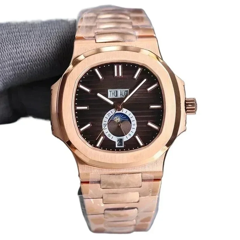 الرجال Moonphase التقويم Daydate الساعات التلقائية الساعات الميكانيكية 904L الفولاذ المقاوم للصدأ الفضة الذهب الأسود الأزرق حسب الطلب