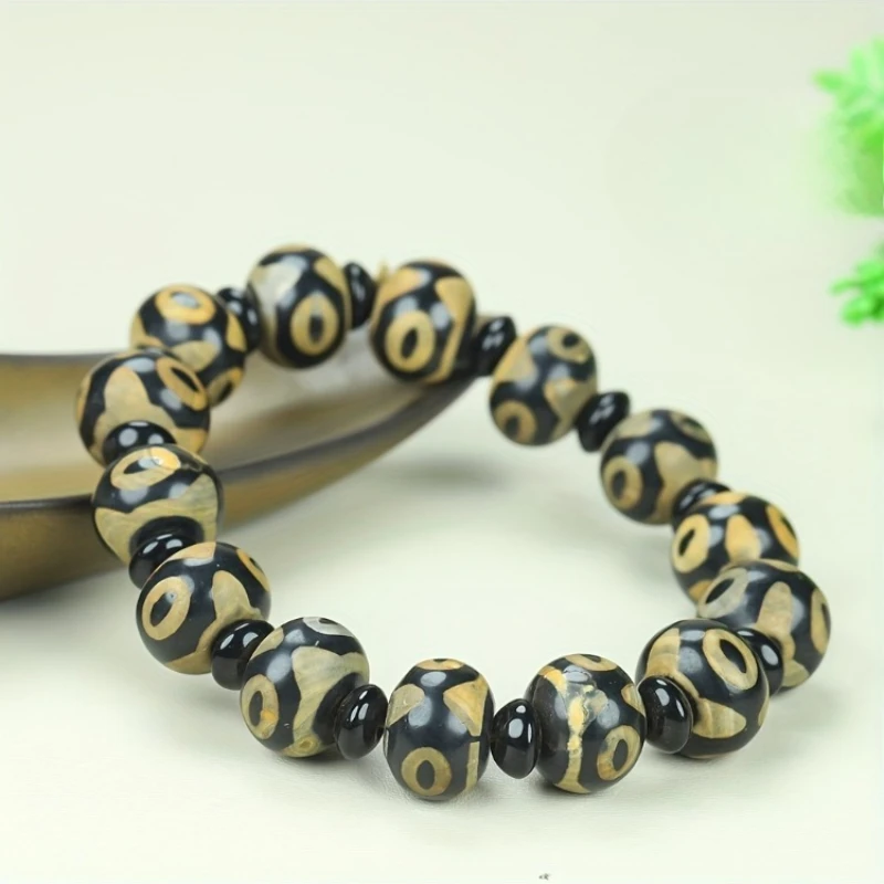 

Tibetan Style, Dzi Beads, Round Bead Bracelets, Retro Natural Fashion Jewelry.