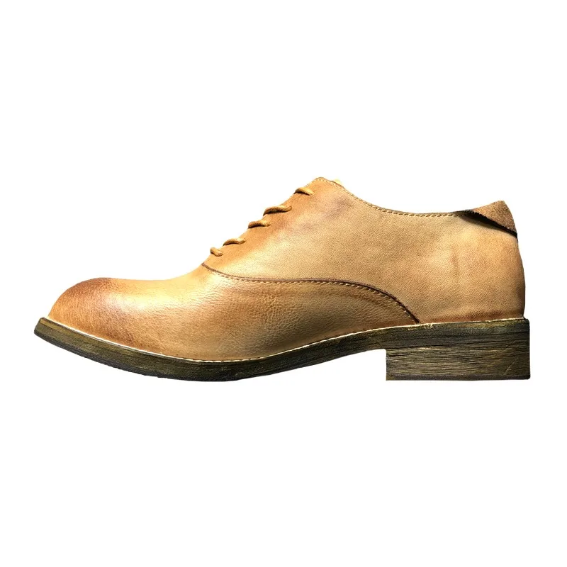 

Handmade Casual Men's Shoes Brown Genuine Leather Business Leather Shoes Male British Formal Office Wedding Breathable Oxfords